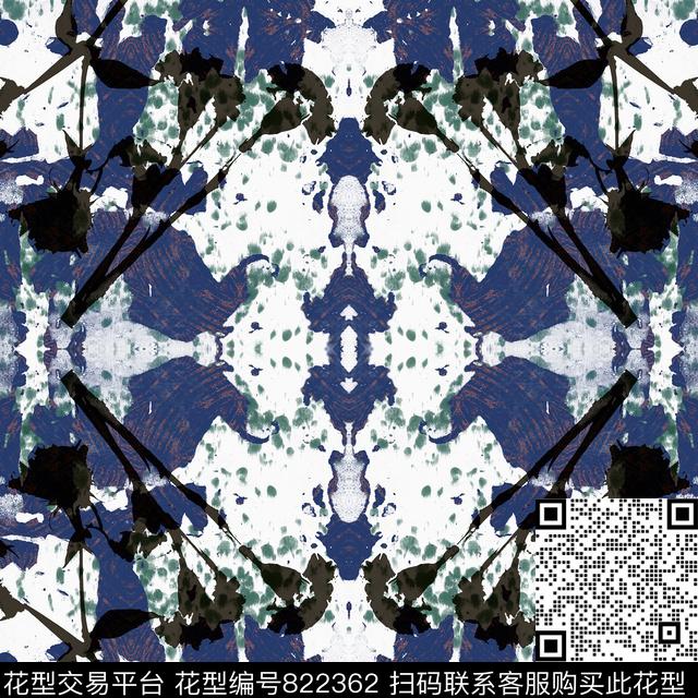 大花花卉女装传统印花华亿平台下载（图片编号: 822362） - 瓦栏（Walan）