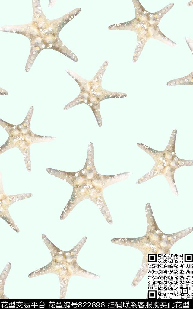 海星海底世界热带数码印花华亿平台下载（图片编号: 822696） - 瓦栏（Walan）