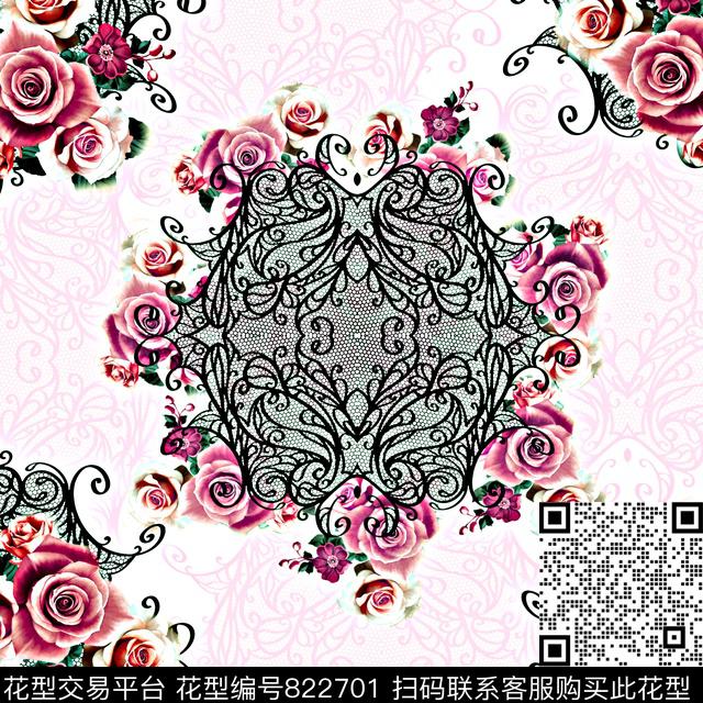 佩斯利小方巾花卉数码印花华亿平台下载（图片编号: 822701） - 瓦栏（Walan）