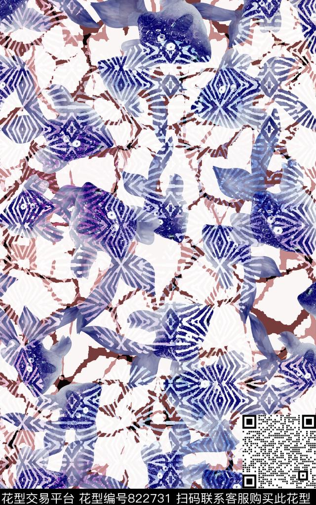 水彩色彩肌理数码印花华亿平台下载（图片编号: 822731） - 瓦栏（Walan）