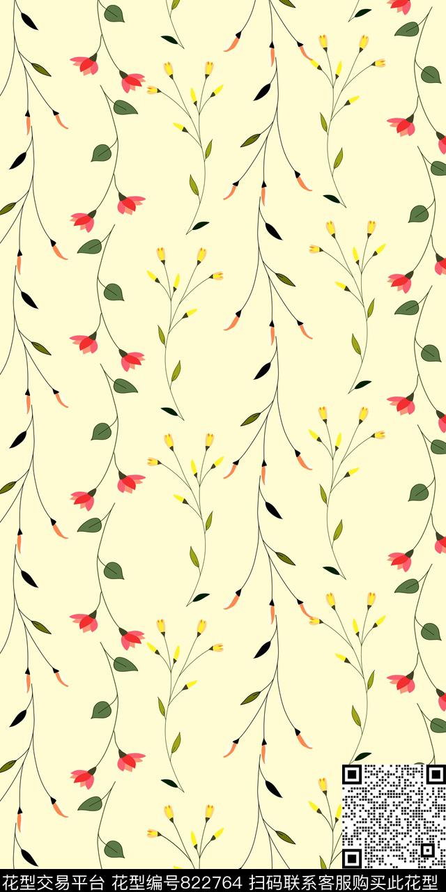 花朵小碎花花卉传统印花华亿平台下载（图片编号: 822764） - 瓦栏（Walan）