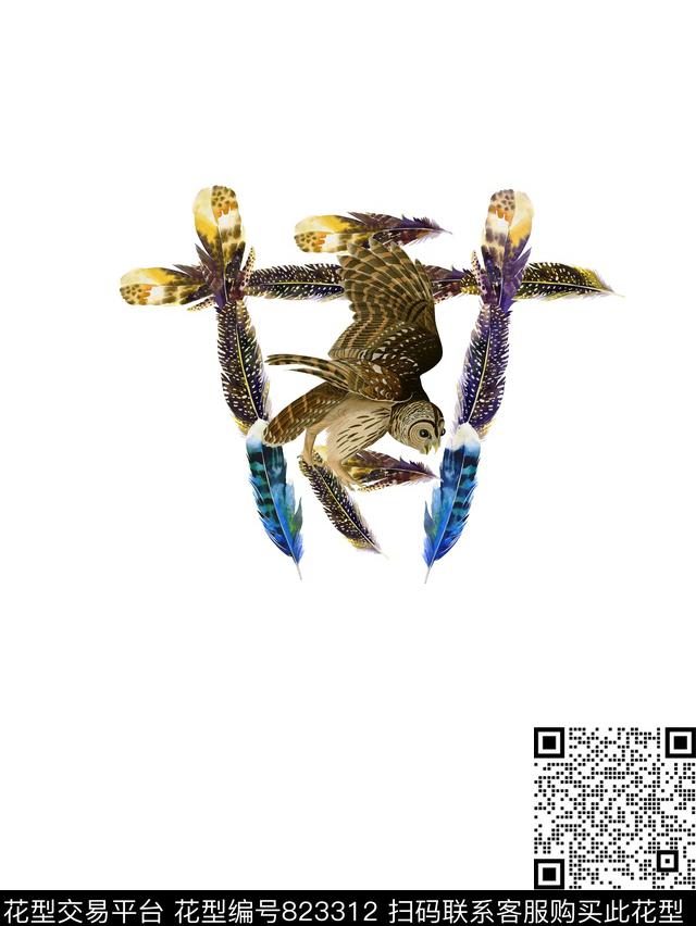 欧式时尚动物数码印花华亿平台下载（图片编号: 823312） - 瓦栏（Walan）