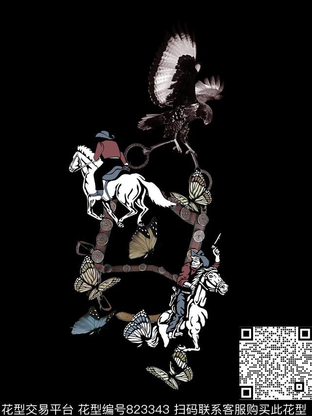 老鹰男装T恤华亿平台潮牌男装数码印花华亿平台下载（图片编号: 823343） - 瓦栏（Walan）