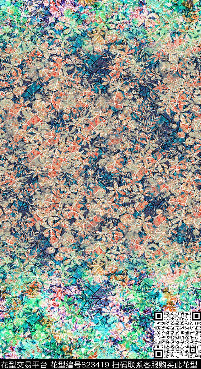小碎花花卉小花数码印花华亿平台下载（图片编号: 823419） - 瓦栏（Walan）
