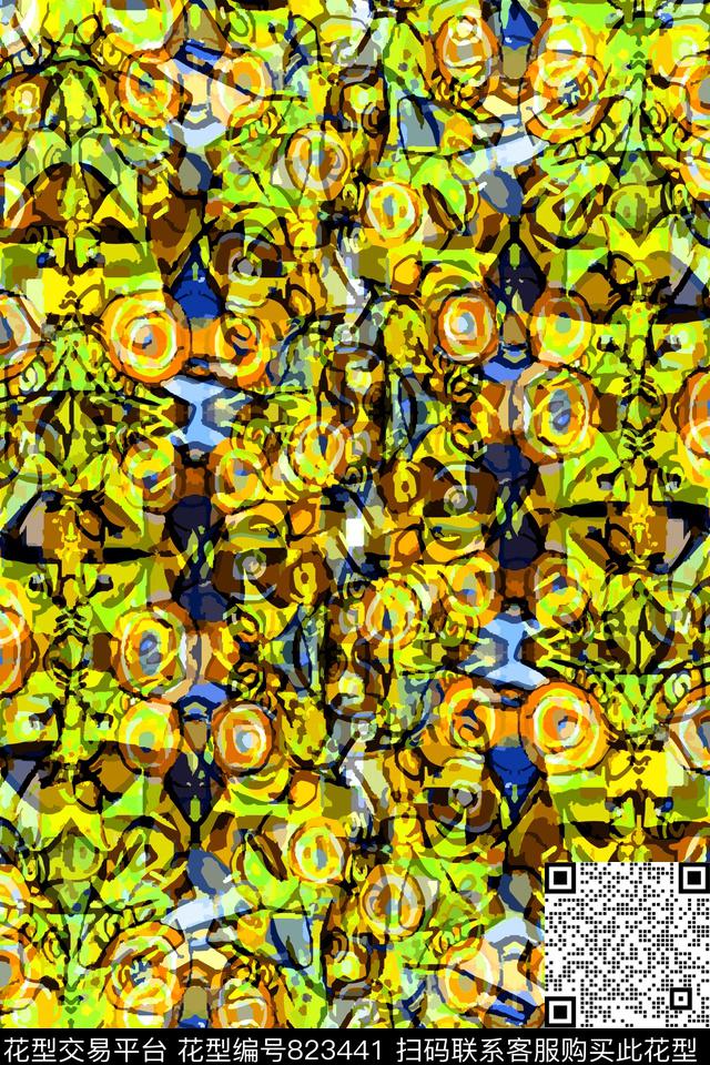 色块方格菱形传统印花华亿平台下载（图片编号: 823441） - 瓦栏（Walan）