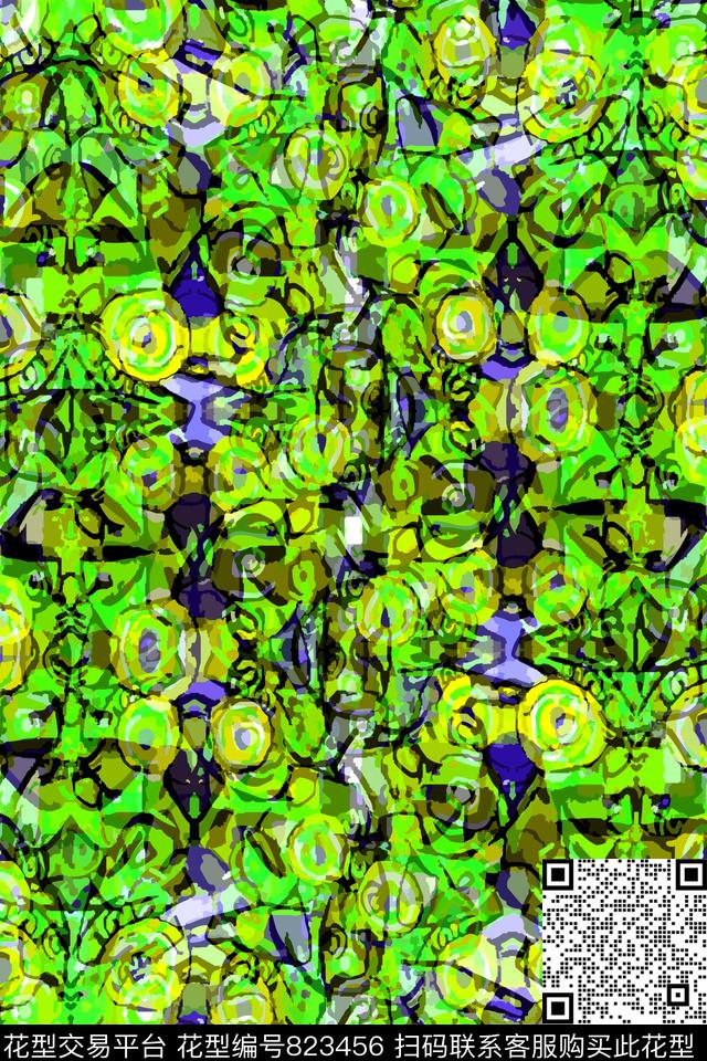 色块方格菱形传统印花华亿平台下载（图片编号: 823456） - 瓦栏（Walan）