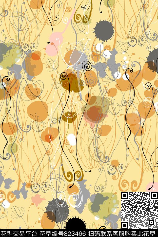 色彩花卉花朵传统印花华亿平台下载（图片编号: 823466） - 瓦栏（Walan）