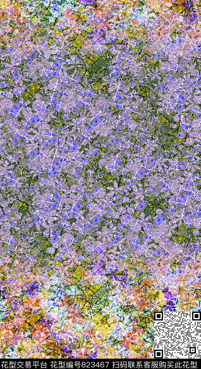 小碎花花卉小花数码印花华亿平台下载（图片编号: 823467） - 瓦栏（Walan）