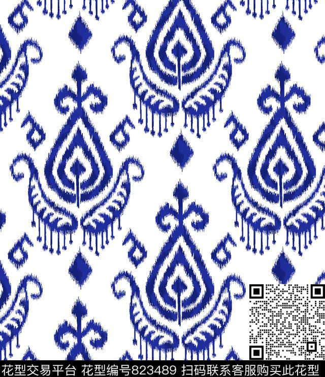 欧美巴洛克波西米亚传统印花华亿平台下载（图片编号: 823489） - 瓦栏（Walan）