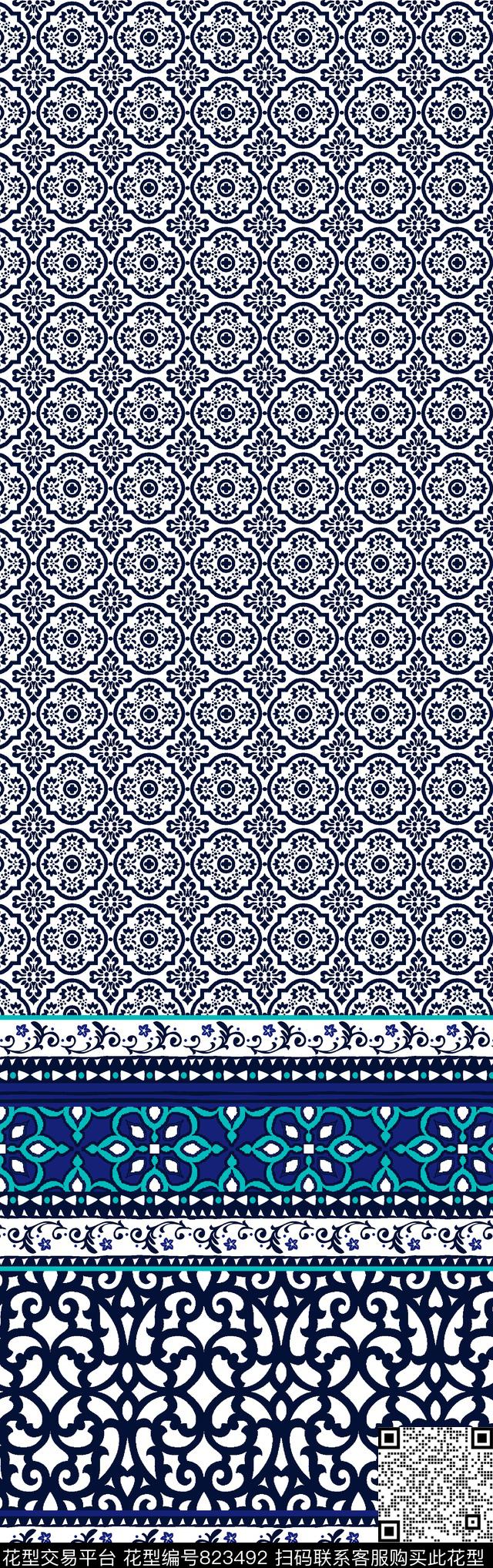 欧式大马士革欧美传统印花华亿平台下载（图片编号: 823492） - 瓦栏（Walan）