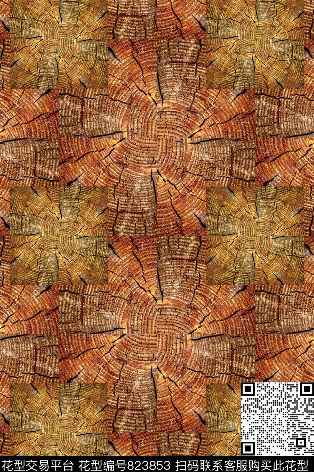 纹理几何时尚数码印花华亿平台下载（图片编号: 823853） - 瓦栏（Walan）