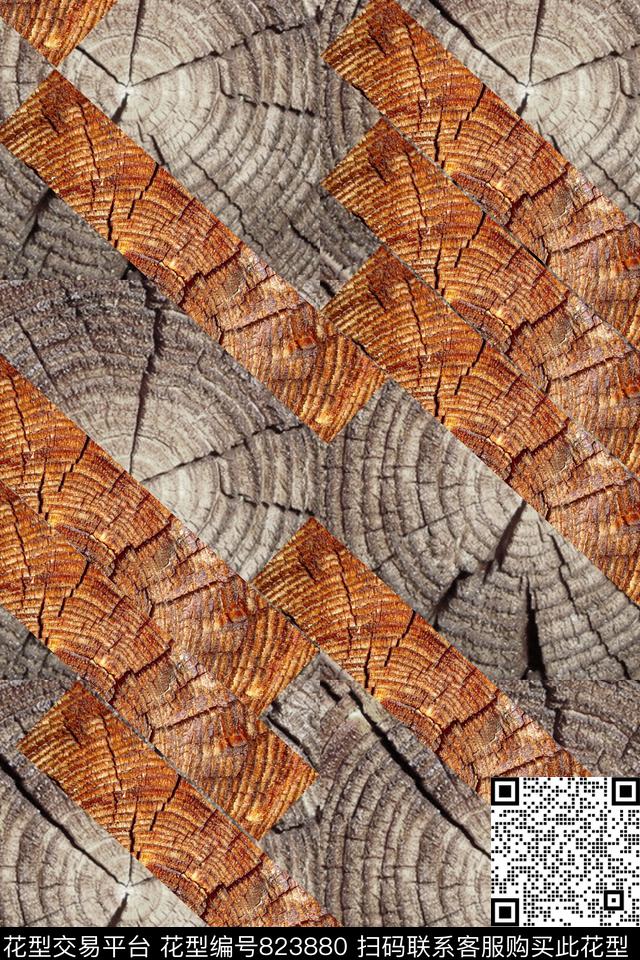 纹理几何时尚数码印花华亿平台下载（图片编号: 823880） - 瓦栏（Walan）