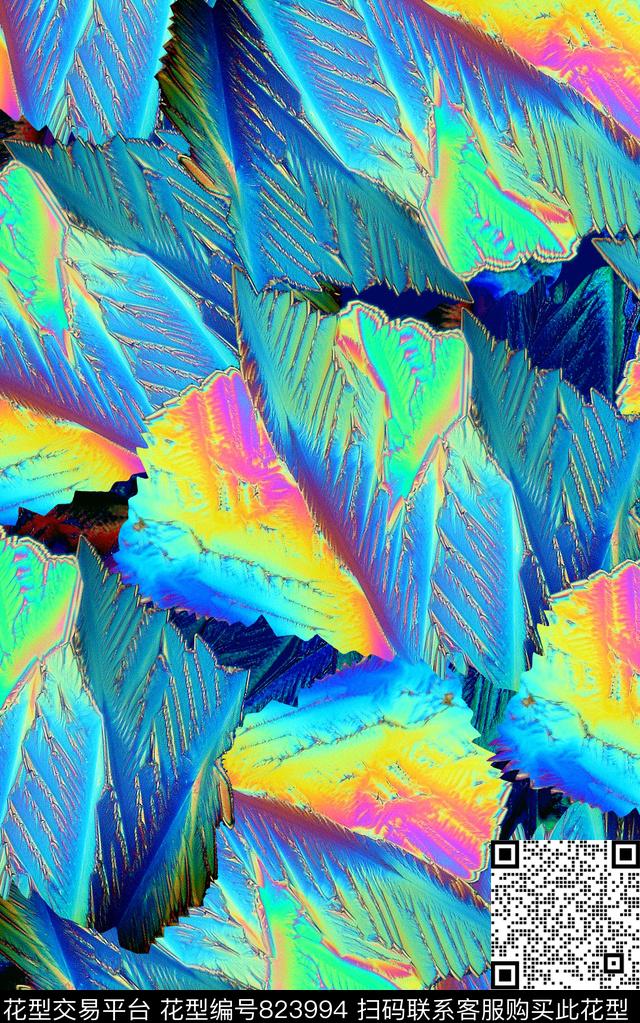 抽象几何条纹数码印花华亿平台下载（图片编号: 823994） - 瓦栏（Walan）