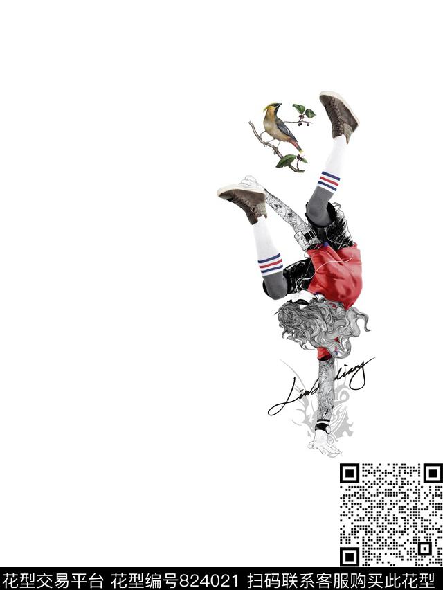 欧式时尚人物数码印花华亿平台下载（图片编号: 824021） - 瓦栏（Walan）