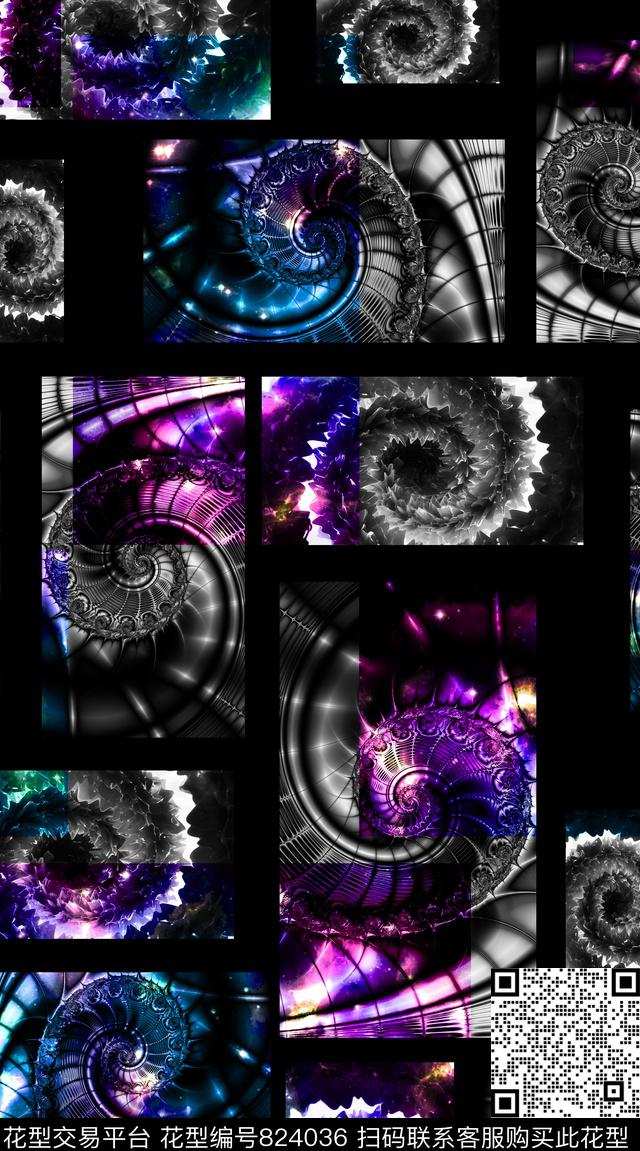 创意服装面料创意图案设计男士衬衫数码印花华亿平台下载（图片编号: 824036） - 瓦栏（Walan）