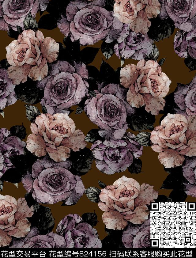 女装时尚线条数码印花华亿平台下载（图片编号: 824156） - 瓦栏（Walan）