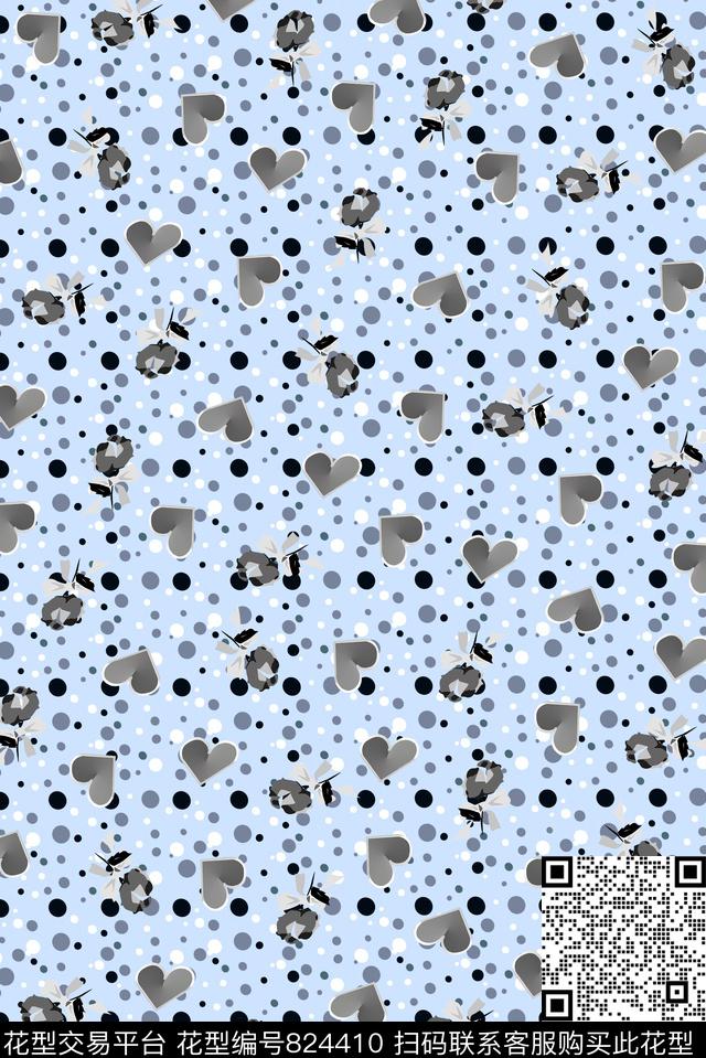 睡衣女装圆点传统印花华亿平台下载（图片编号: 824410） - 瓦栏（Walan）