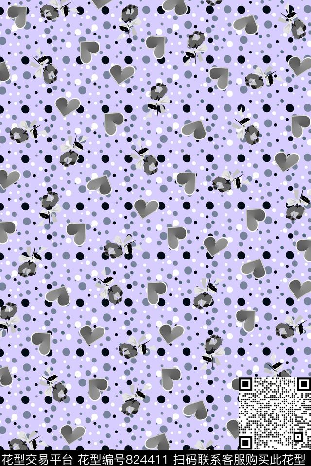 睡衣女装圆点传统印花华亿平台下载（图片编号: 824411） - 瓦栏（Walan）