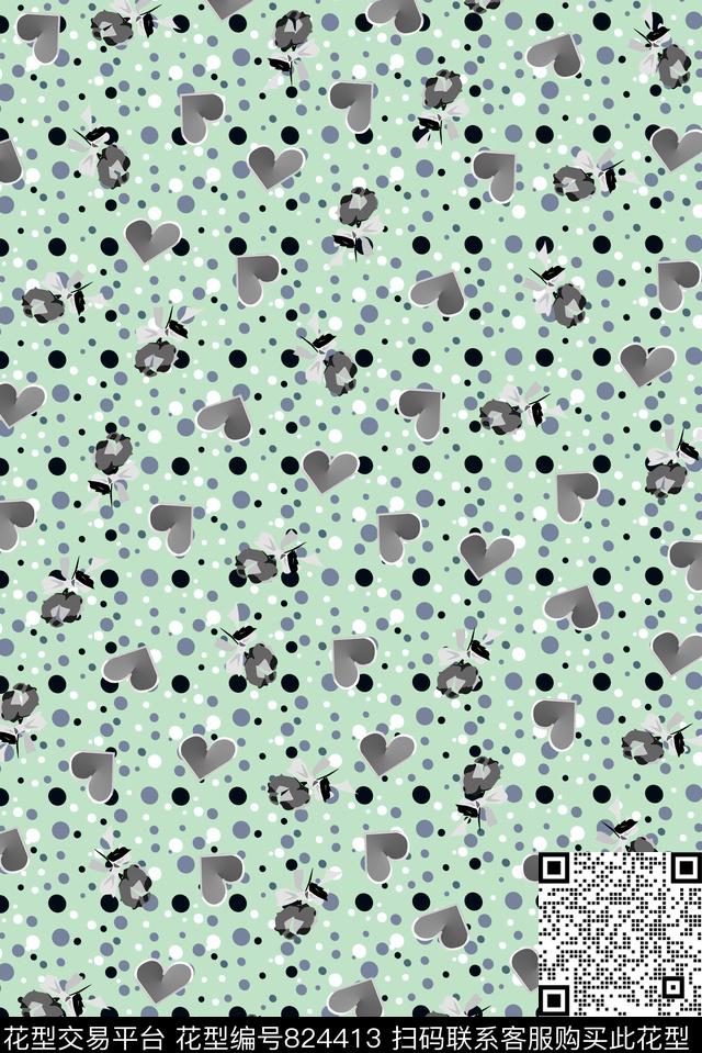 睡衣女装圆点传统印花华亿平台下载（图片编号: 824413） - 瓦栏（Walan）