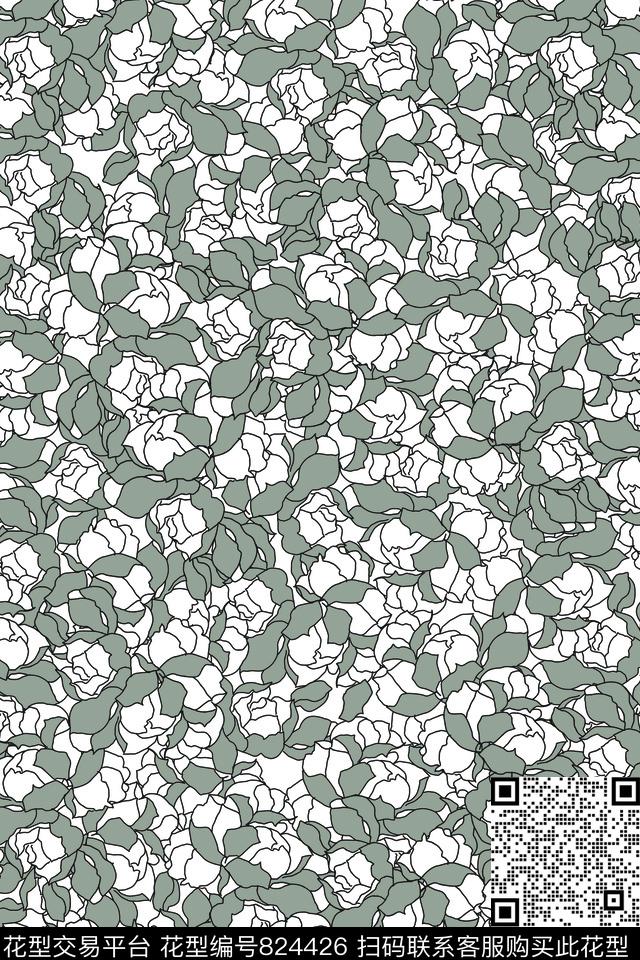 小碎花花朵花卉传统印花华亿平台下载（图片编号: 824426） - 瓦栏（Walan）