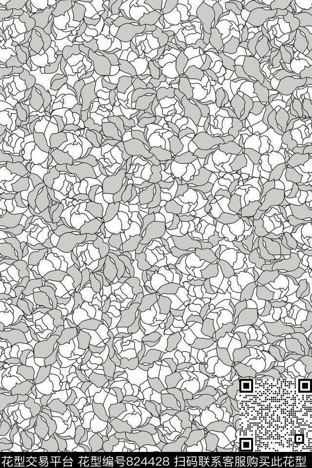小碎花花朵花卉传统印花华亿平台下载（图片编号: 824428） - 瓦栏（Walan）