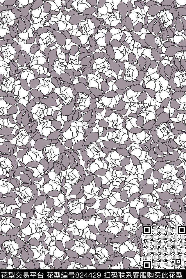小碎花花朵花卉传统印花华亿平台下载（图片编号: 824429） - 瓦栏（Walan）