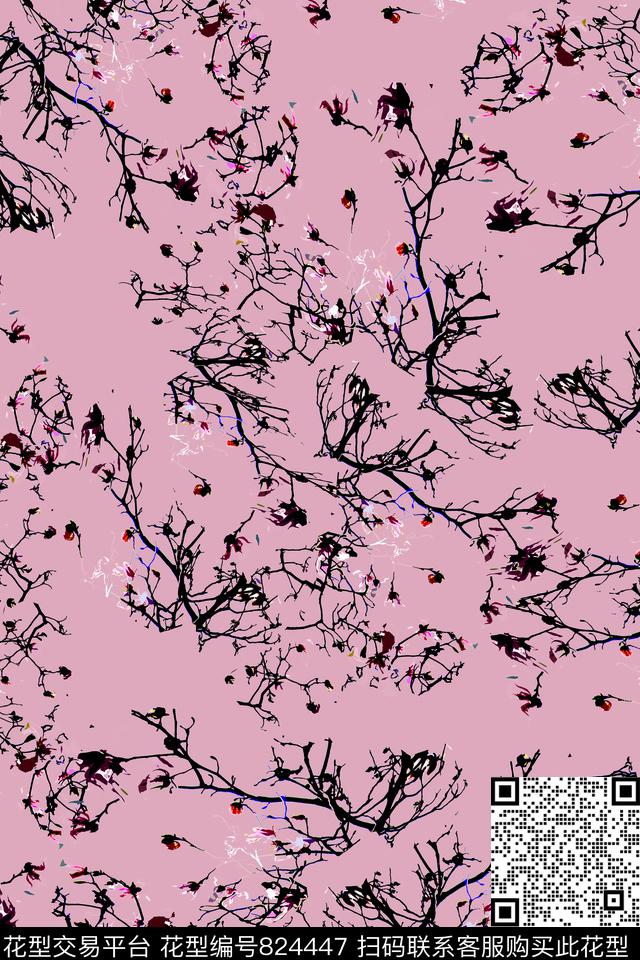 小碎花花朵花卉数码印花华亿平台下载（图片编号: 824447） - 瓦栏（Walan）