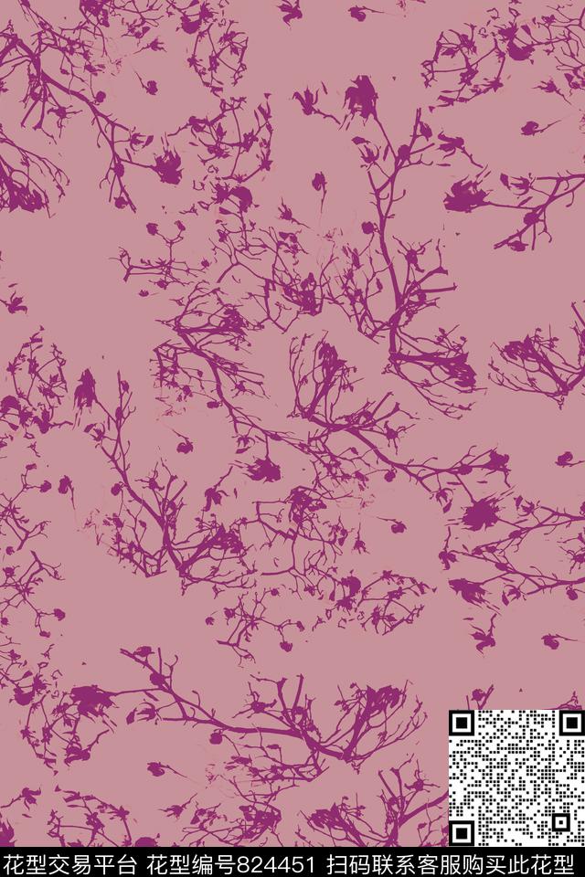 小碎花花朵花卉数码印花华亿平台下载（图片编号: 824451） - 瓦栏（Walan）