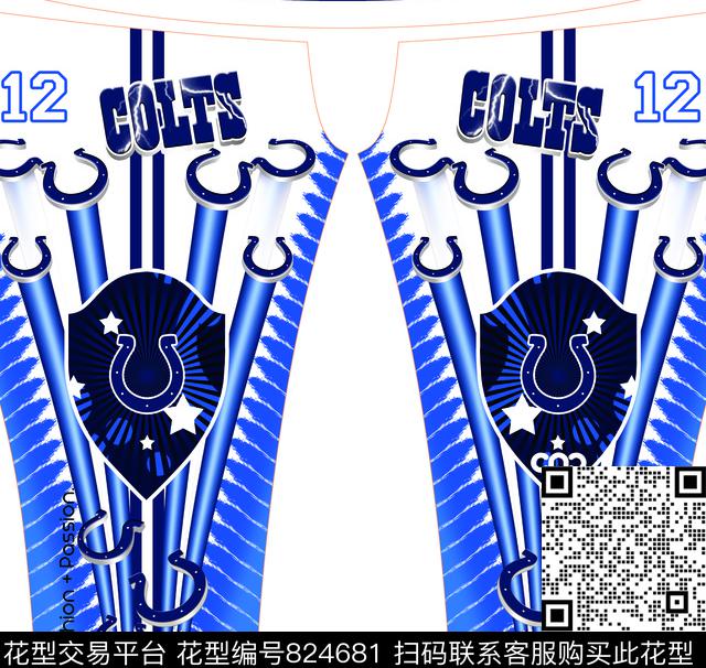 盾牌字母线条传统印花华亿平台下载（图片编号: 824681） - 瓦栏（Walan）