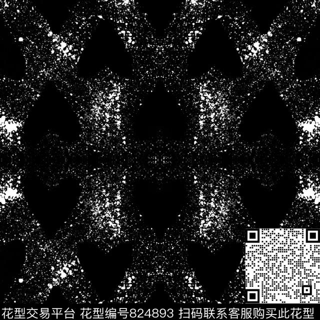 泼墨男装时尚传统印花华亿平台下载（图片编号: 824893） - 瓦栏（Walan）