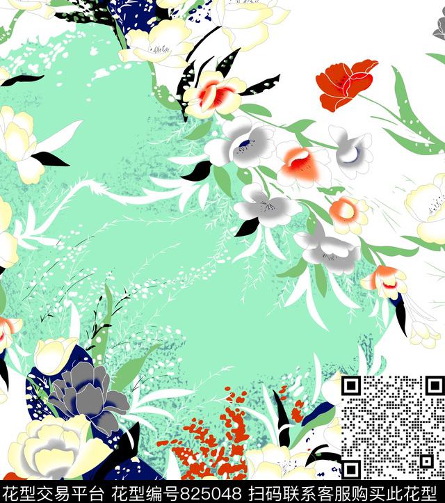 小碎花乱花花朵传统印花华亿平台下载（图片编号: 825048） - 瓦栏（Walan）