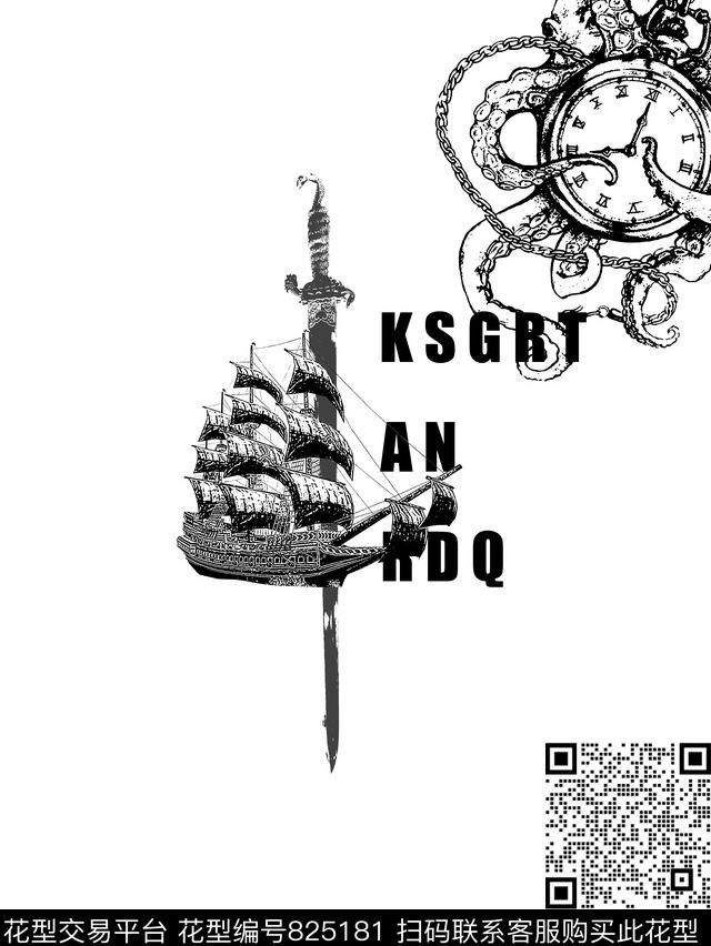 宝剑表盘海盗船传统印花华亿平台下载（图片编号: 825181） - 瓦栏（Walan）