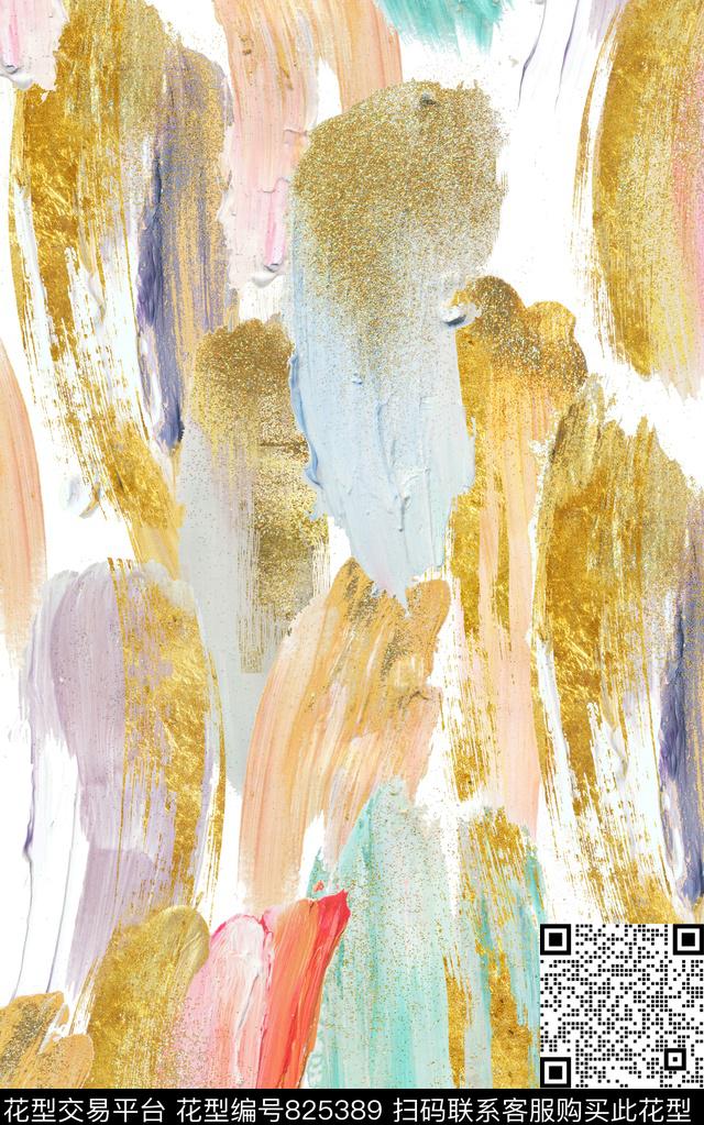水彩纹路笔触数码印花华亿平台下载（图片编号: 825389） - 瓦栏（Walan）