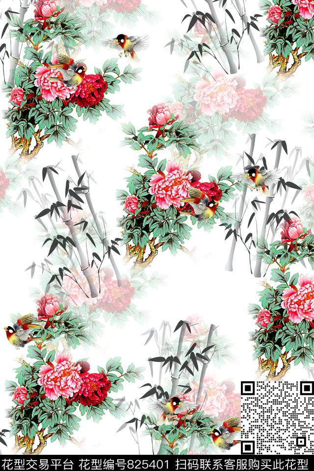 花卉休闲风女装数码印花华亿平台下载（图片编号: 825401） - 瓦栏（Walan）