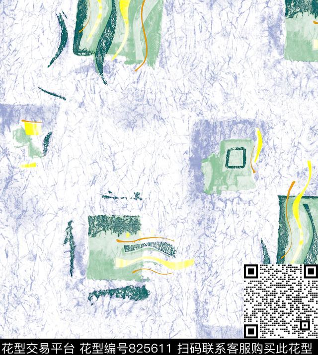 布料抽象线条传统印花华亿平台下载（图片编号: 825611） - 瓦栏（Walan）