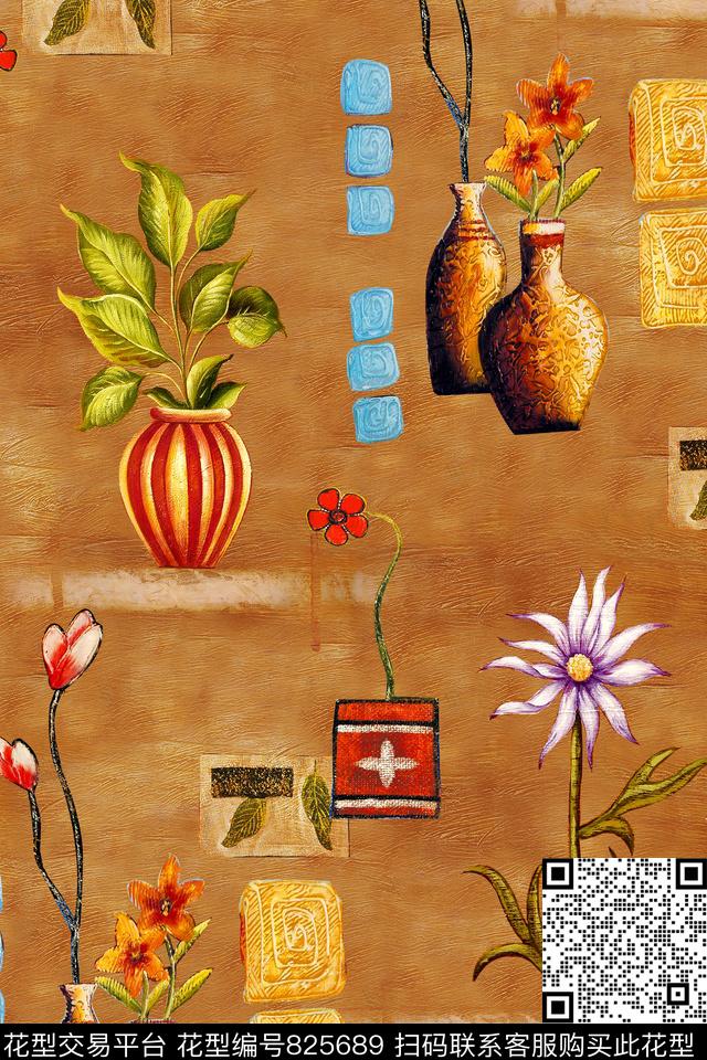 休闲几何瓷器数码印花华亿平台下载（图片编号: 825689） - 瓦栏（Walan）