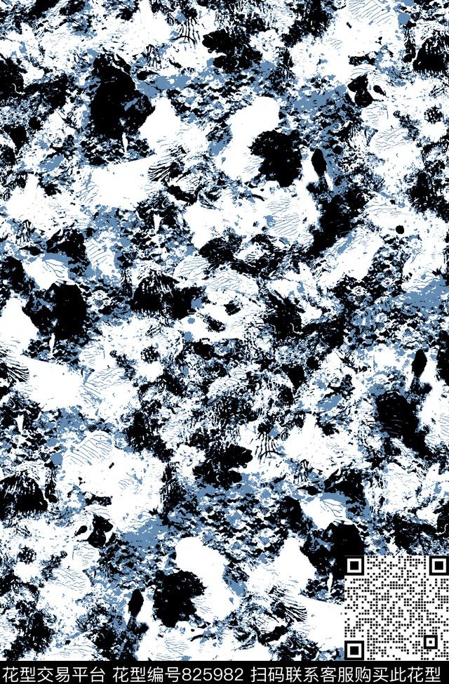 抽象纹理肌理纹理男装衬衫华亿平台传统印花华亿平台下载（图片编号: 825982） - 瓦栏（Walan）