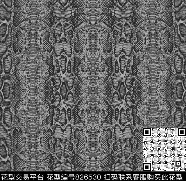 几何蛇纹蛇皮传统印花华亿平台下载（图片编号: 826530） - 瓦栏（Walan）