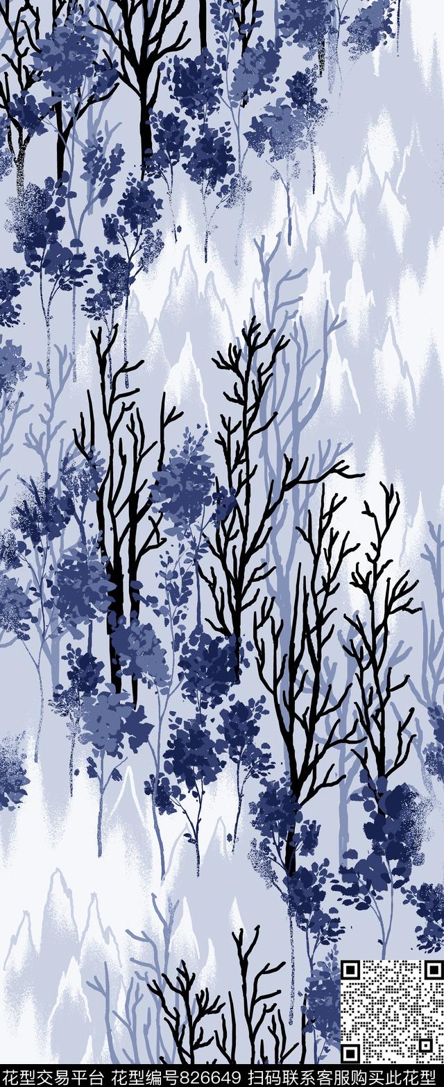 休闲山川风景传统印花华亿平台下载（图片编号: 826649） - 瓦栏（Walan）