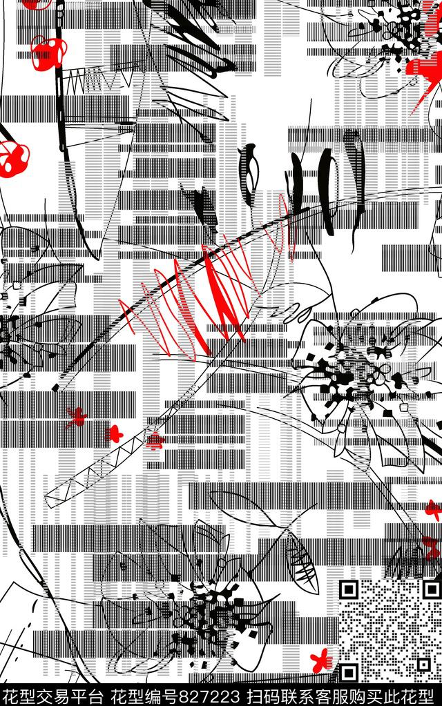 解构色块几何传统印花华亿平台下载（图片编号: 827223） - 瓦栏（Walan）