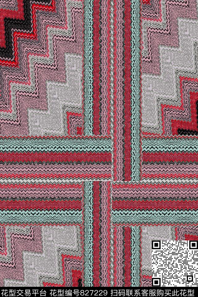 家纺类沙发布格子数码印花华亿平台下载（图片编号: 827229） - 瓦栏（Walan）