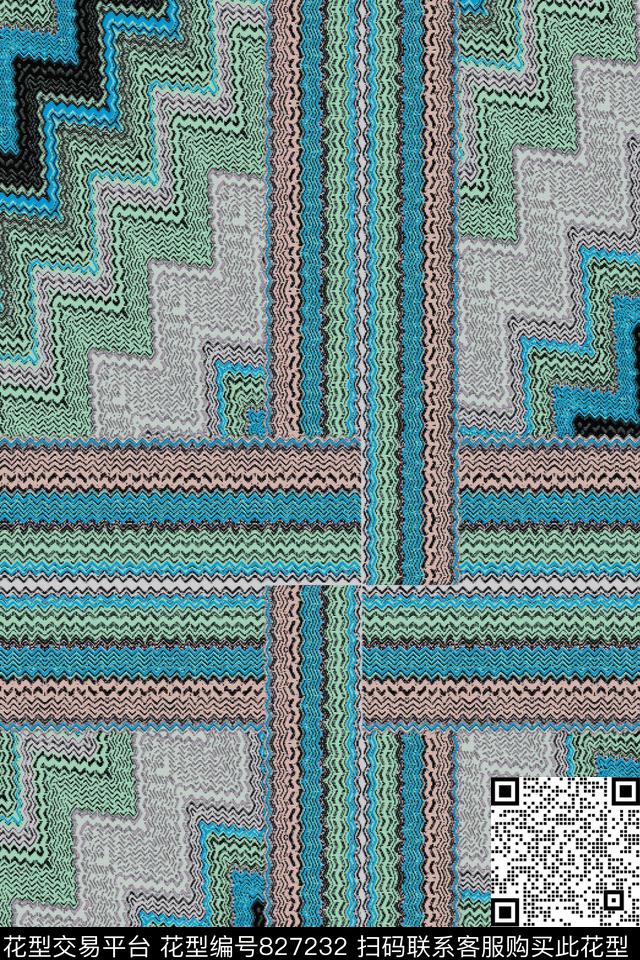 家纺类沙发布格子数码印花华亿平台下载（图片编号: 827232） - 瓦栏（Walan）