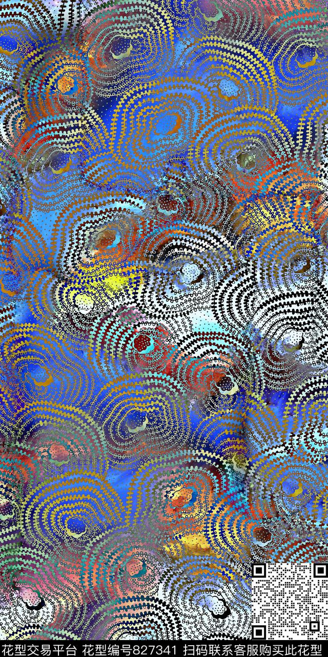 抽象纹理几何数码印花华亿平台下载（图片编号: 827341） - 瓦栏（Walan）