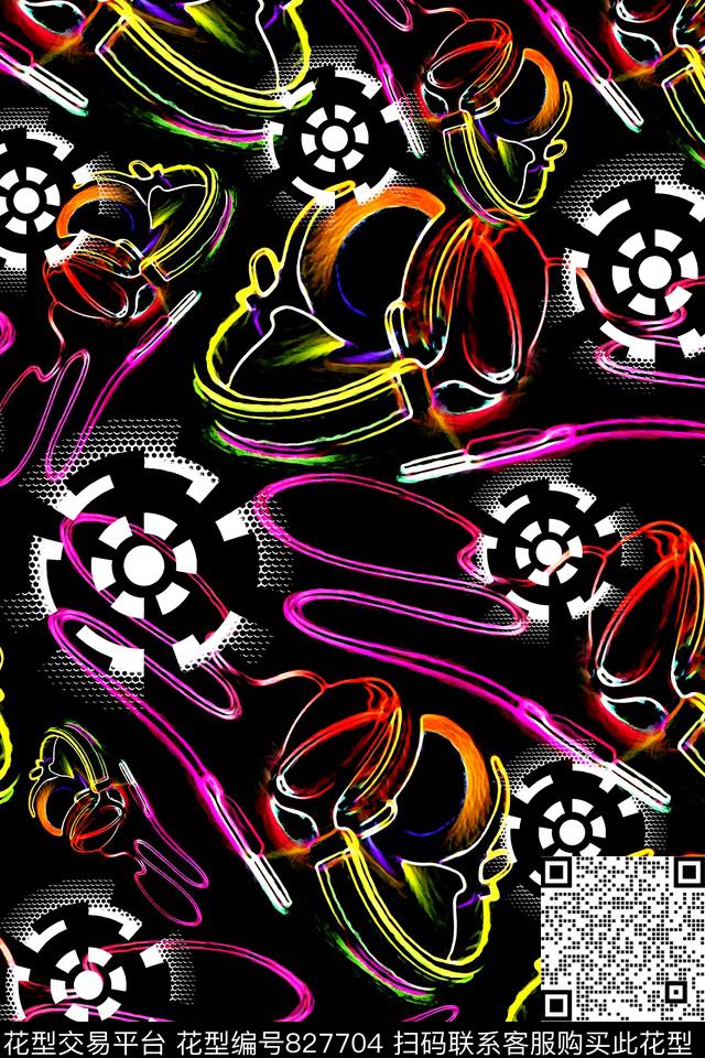 重复花卉数码闪电数码印花华亿平台下载（图片编号: 827704） - 瓦栏（Walan）