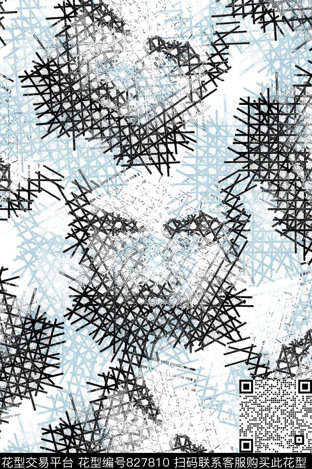 人物像几何纹理抽象纹理传统印花华亿平台下载（图片编号: 827810） - 瓦栏（Walan）