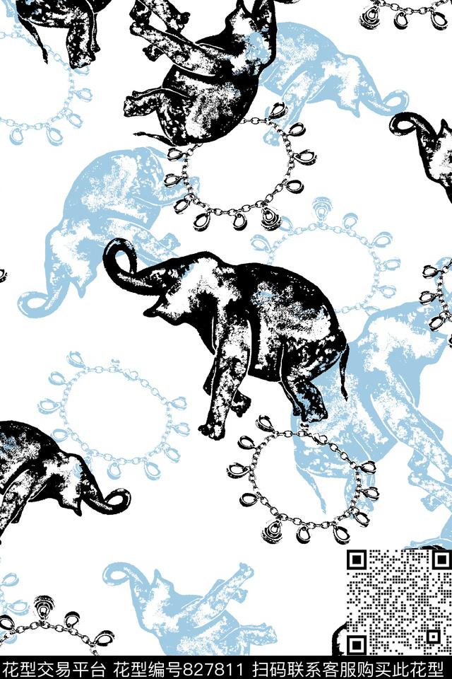 大象靓仔男装男装衬衫传统印花华亿平台下载（图片编号: 827811） - 瓦栏（Walan）