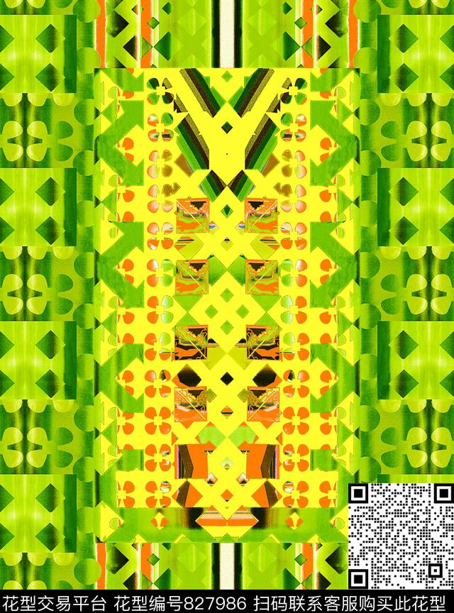 民族风地毯图腾数码印花华亿平台下载（图片编号: 827986） - 瓦栏（Walan）