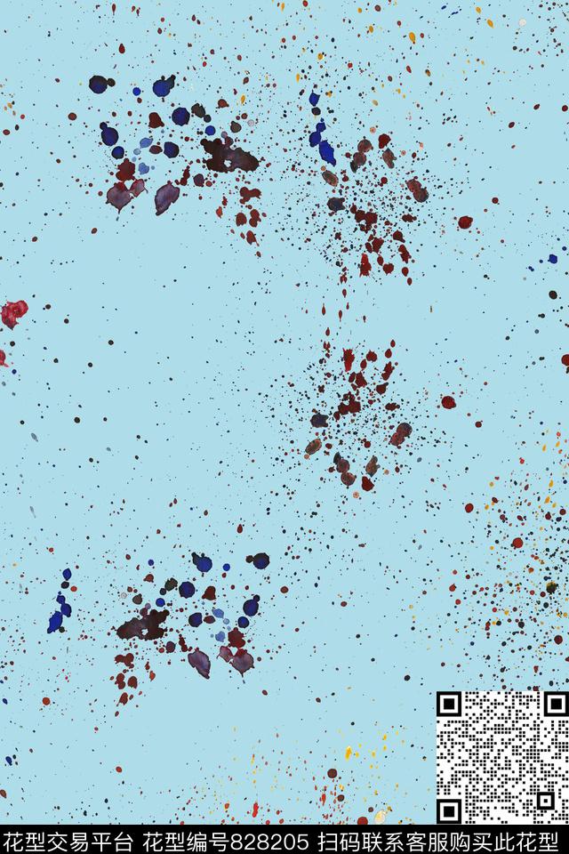 渗透斑驳纹理数码印花华亿平台下载（图片编号: 828205） - 瓦栏（Walan）