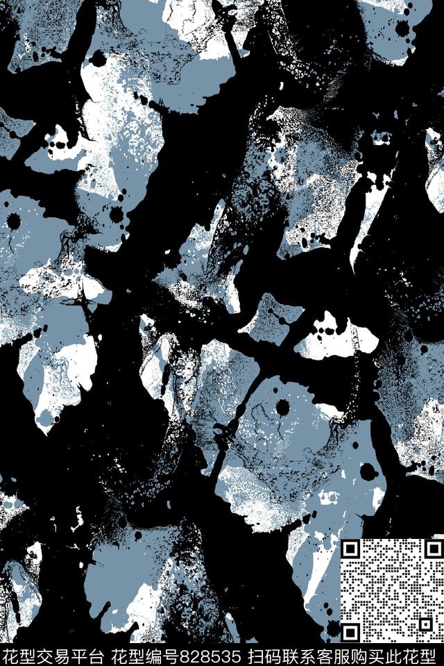 抽象纹理肌理纹理男装华亿平台传统印花华亿平台下载（图片编号: 828535） - 瓦栏（Walan）