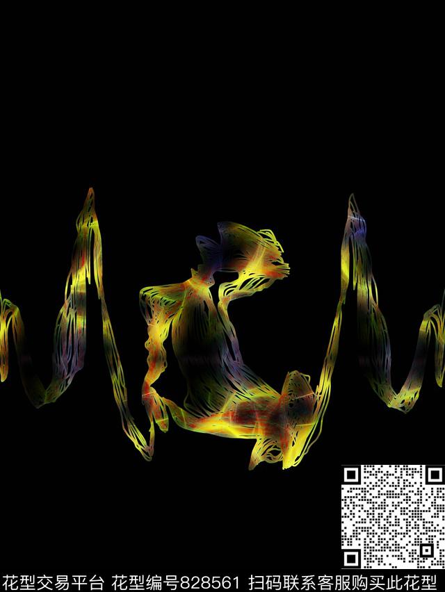 定位抽象纹理数码印花华亿平台下载（图片编号: 828561） - 瓦栏（Walan）